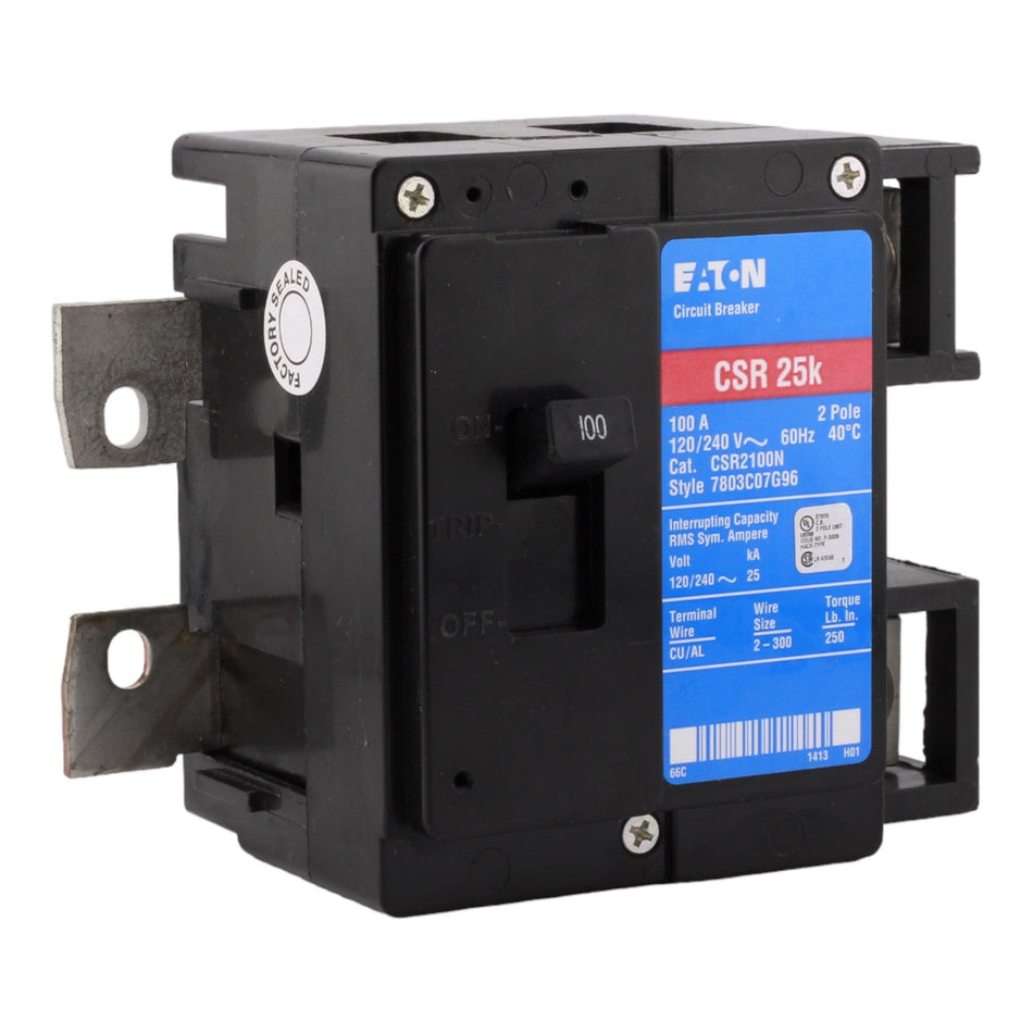 Eaton CSR2100N Type CSR 2-Pole 100 Amp Main Breaker - 120/240V, 25kAIC, Bolt-on - RES LLC Store