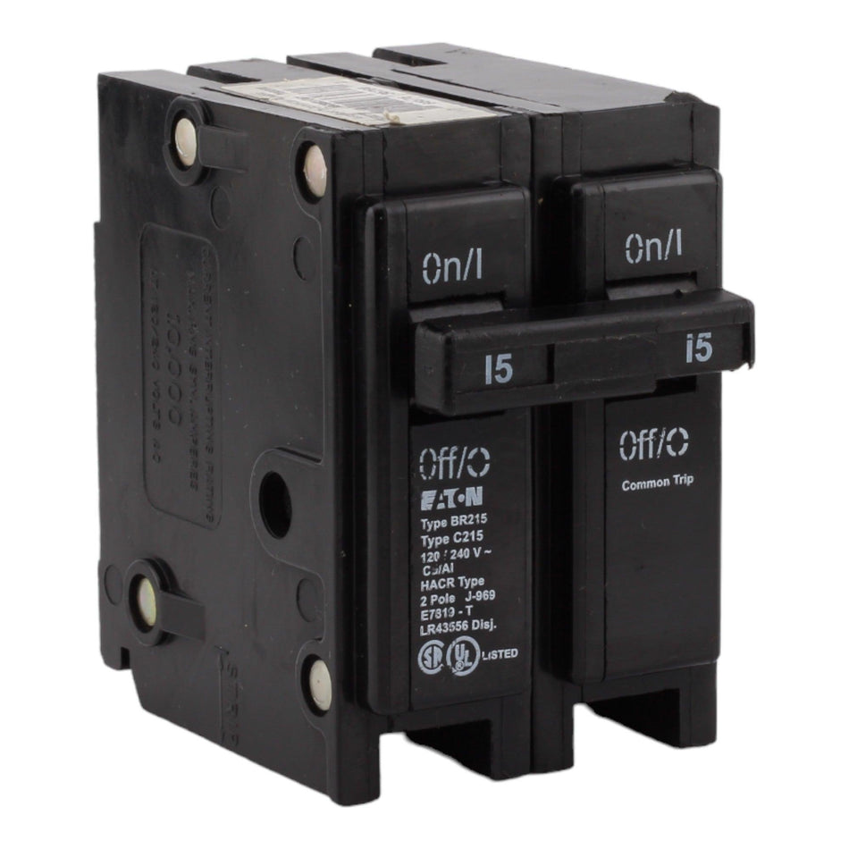 Eaton BR215 15 Amp Double Pole 240V Plug-In Standard Trip Circuit Breaker UL - RES LLC Store