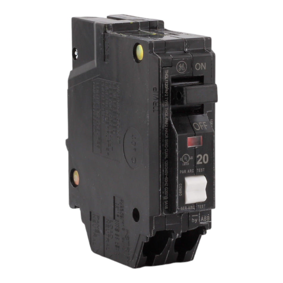 GE THQL1120PAF2 20 Amp Single Pole 120V Plug-On Neutral AFCI Arc Fault Circuit Breaker UL - RES LLC Store