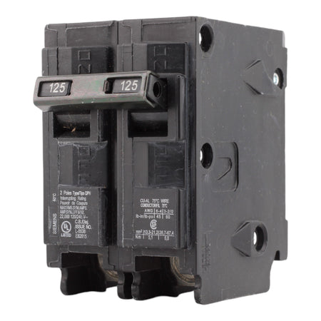 Siemens Q2125H 125 Amp Double Pole 240V Plug-In Standard Trip Circuit Breaker UL