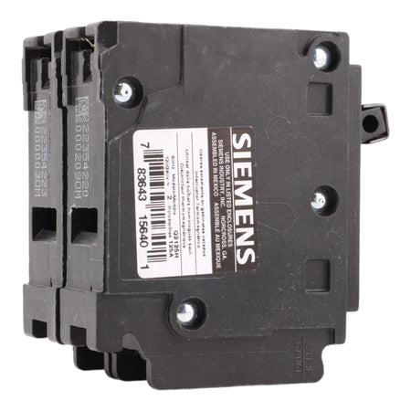 Siemens Q2125H 125 Amp Double Pole 240V Plug-In Standard Trip Circuit Breaker UL