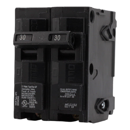 Siemens Q230 30 Amp Double Pole Circuit Breaker, Thermal Magnetic Trip, 120/240V, Plug-In, UL Listed