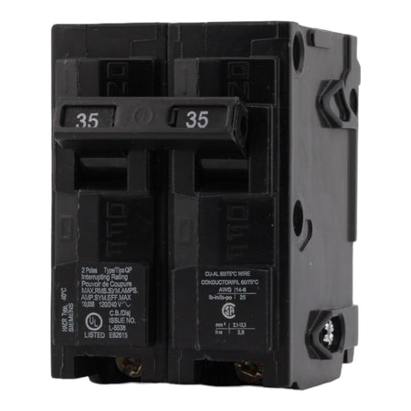 Siemens Q235 35 Amp Double Pole Circuit Breaker, Thermal Magnetic Trip, 120/240V, Plug-In, UL Listed