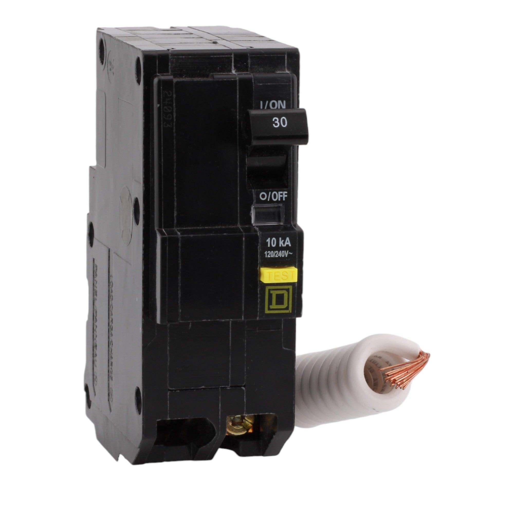 Square D QO230GFI 30 Amp Double Pole 240V Pigtail-Neutral GFCI Ground Fault Circuit Breaker UL - RES LLC Store