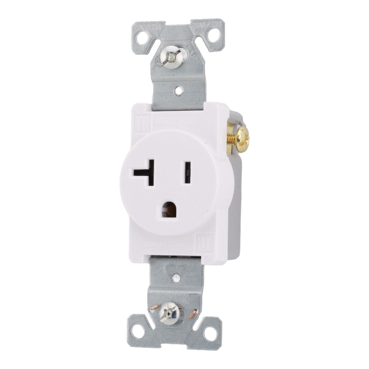 Eaton TR1877W-BXSP 20 Amp Single Tamper-Resistant Receptacle - 125V, Side-Wired, White, Commercial Grade