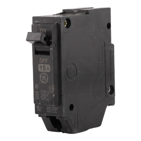 GE THQL1115 15 Amp Single Pole Circuit Breaker - 120/240V, Plug-In, UL Listed