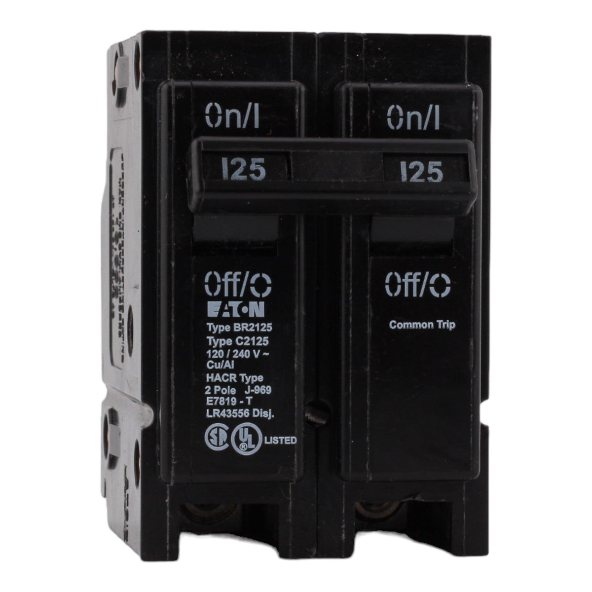 Eaton BR2125 125 Amp Double Pole 240V Plug-In Standard Trip Circuit Breaker UL - RES LLC Store