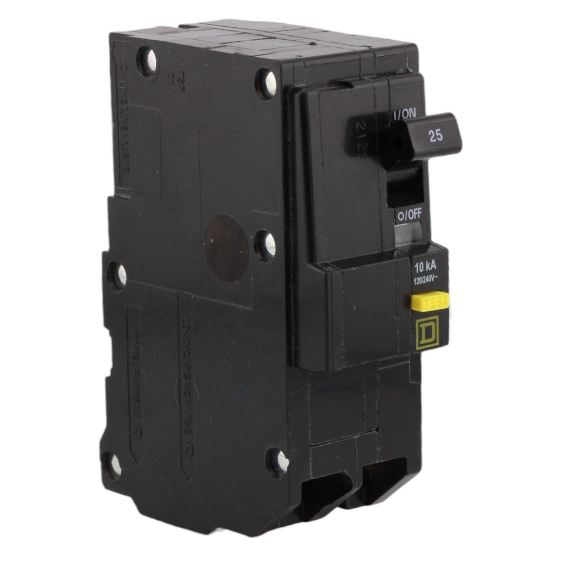 Square D QO225GFI 25 Amp Double Pole 240V Pigtail-Neutral GFCI Ground Fault Circuit Breaker UL