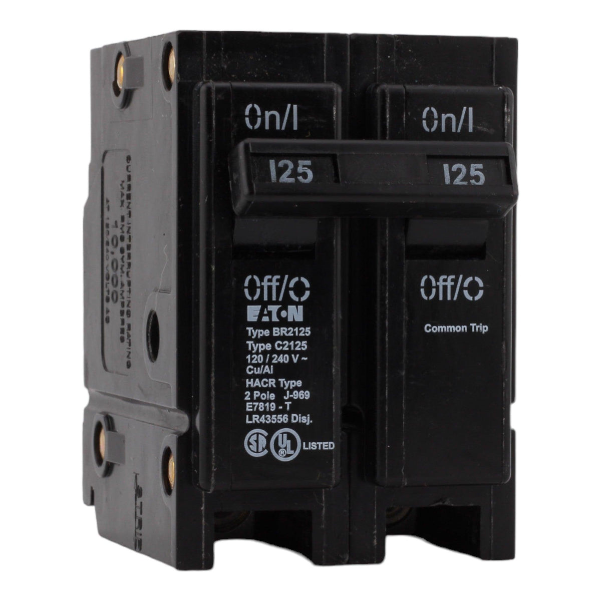 Eaton BR2125 125 Amp Double Pole 240V Plug-In Standard Trip Circuit Breaker UL - RES LLC Store