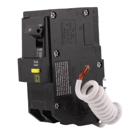 Square D QO225GFI 25 Amp Double Pole 240V Pigtail-Neutral GFCI Ground Fault Circuit Breaker UL