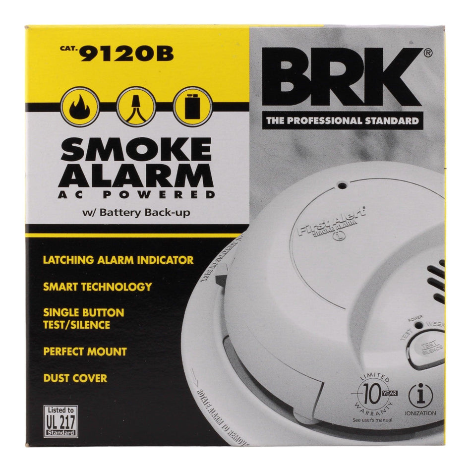 BRK 9120B Hardwired Smoke Alarm with Battery Backup - RES LLC Store