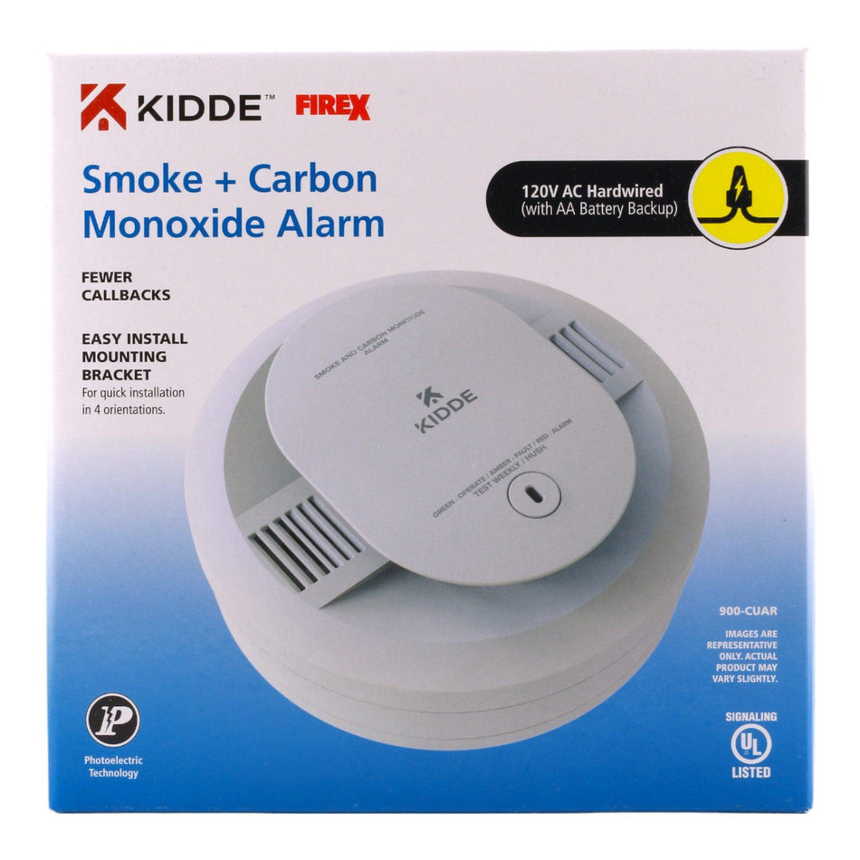 Kidde 900-CUAR Hardwired Smoke and Carbon Monoxide Alarm AA Battery Backup Voice Alerts - RES LLC Store