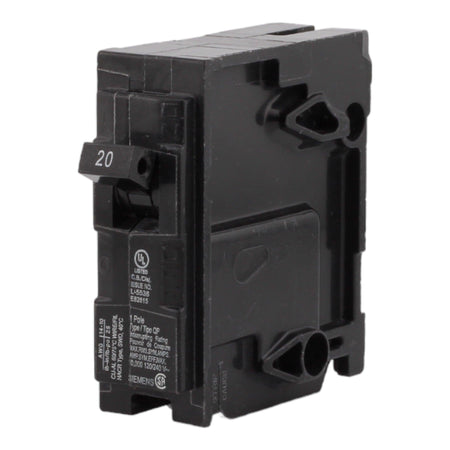 Siemens Q120 20 Amp Single Pole Circuit Breaker - 120V, Plug-In, UL Listed