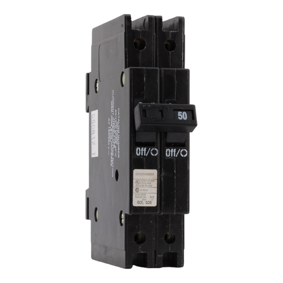 Eaton QCF2050 50 Amp Double Pole 240V Plug-In Standard Trip Circuit Breaker UL