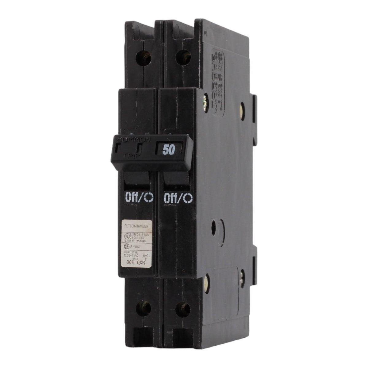 Eaton QCF2050 50 Amp Double Pole 240V Plug-In Standard Trip Circuit Breaker UL