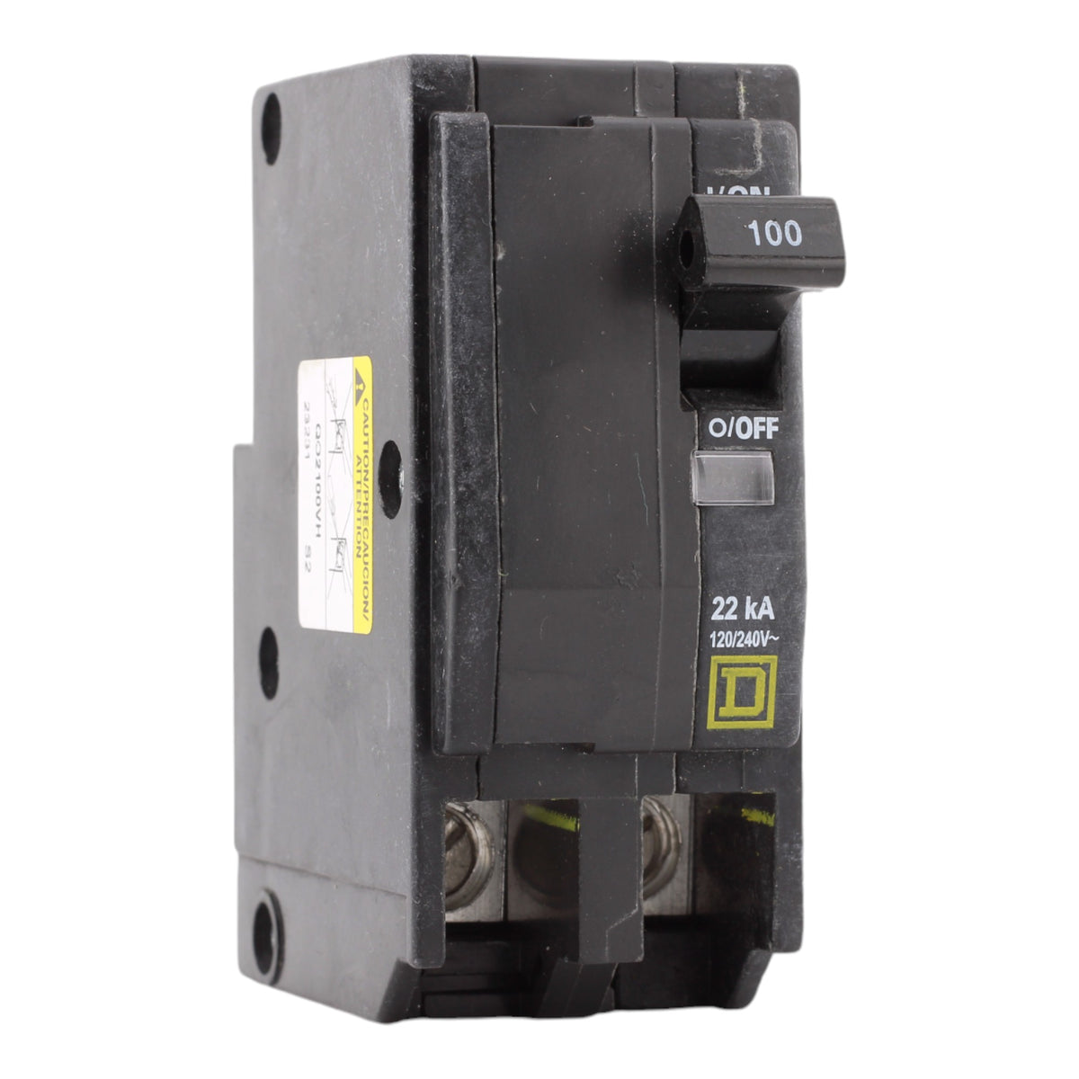 Square D QO2100VH 100 Amp Double Pole 240V Plug-In Standard Circuit Breaker UL