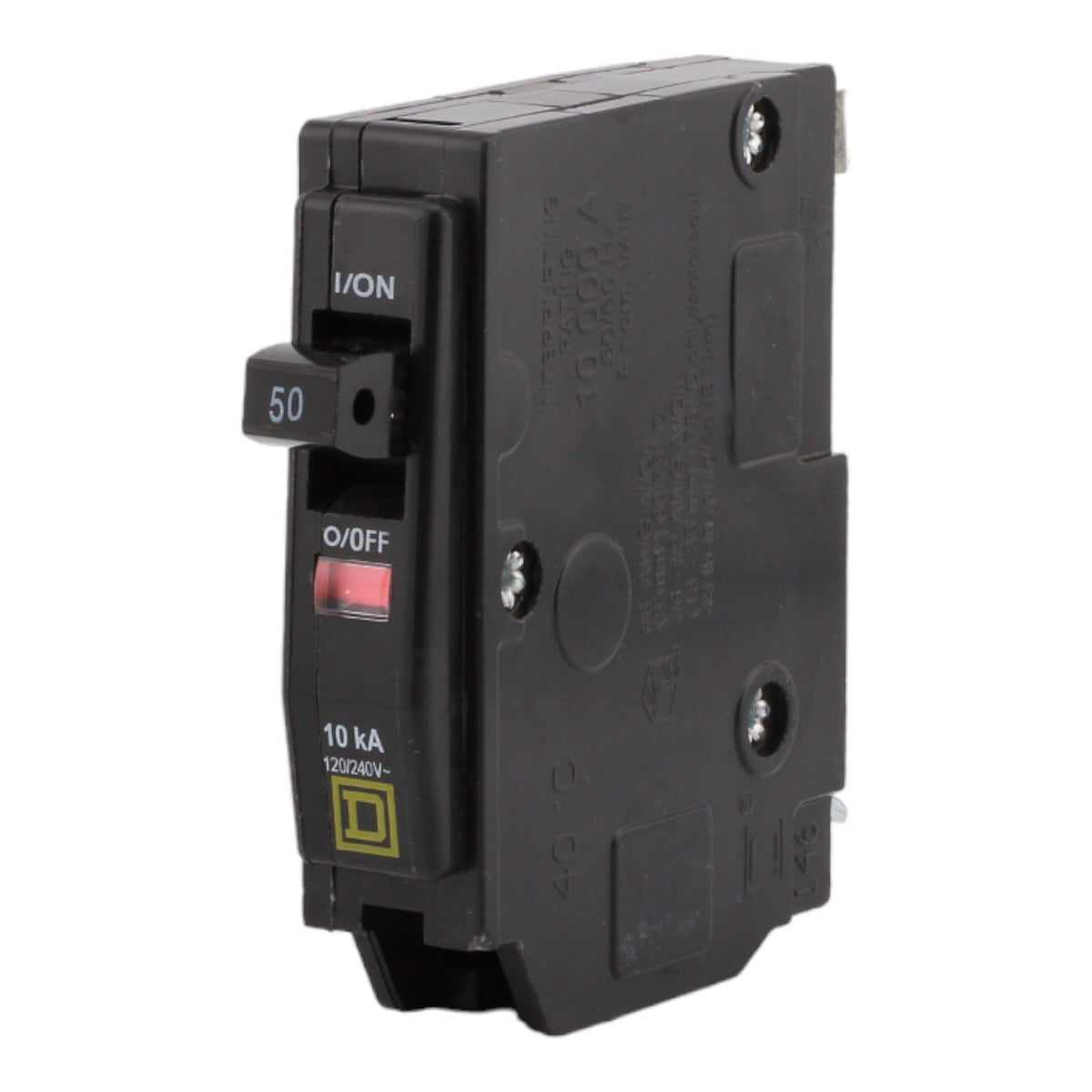 Square D QO150 50 Amp Single Pole 120V Plug-In Standard Trip Circuit Breaker UL