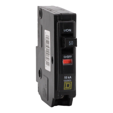 Square D QO150 50 Amp Single Pole 120V Plug-In Standard Trip Circuit Breaker UL