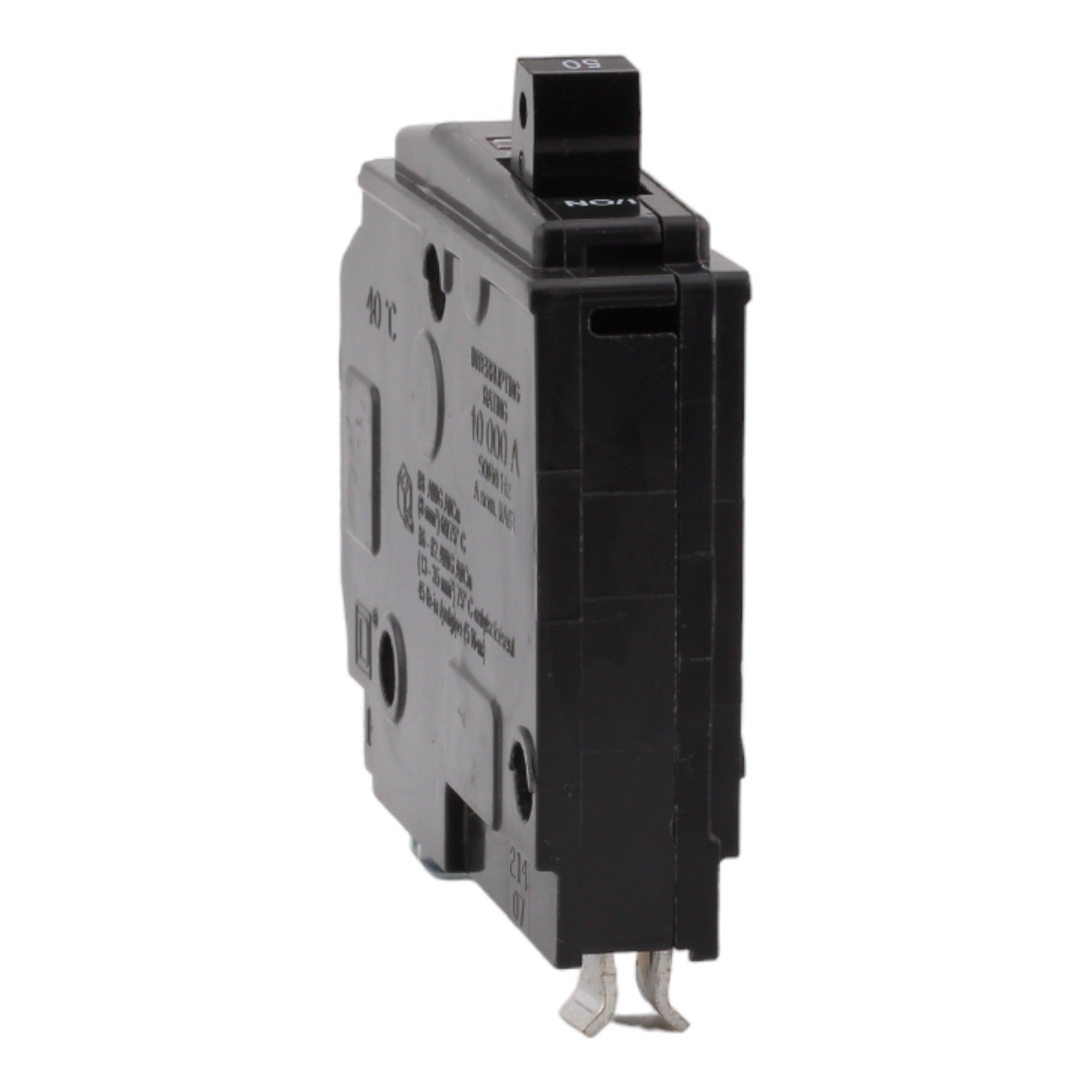 Square D QO150 50 Amp Single Pole 120V Plug-In Standard Trip Circuit Breaker UL