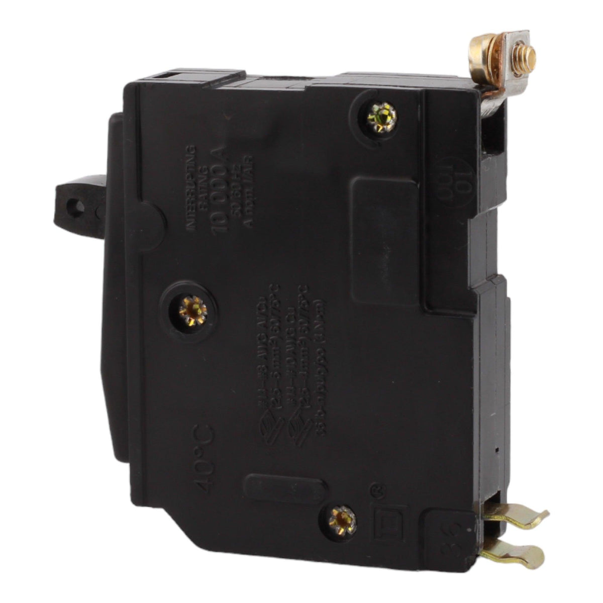 Square D QOB120 20 Amp Single Pole Circuit Breaker - 120 Volt, Bolt-On, UL Listed