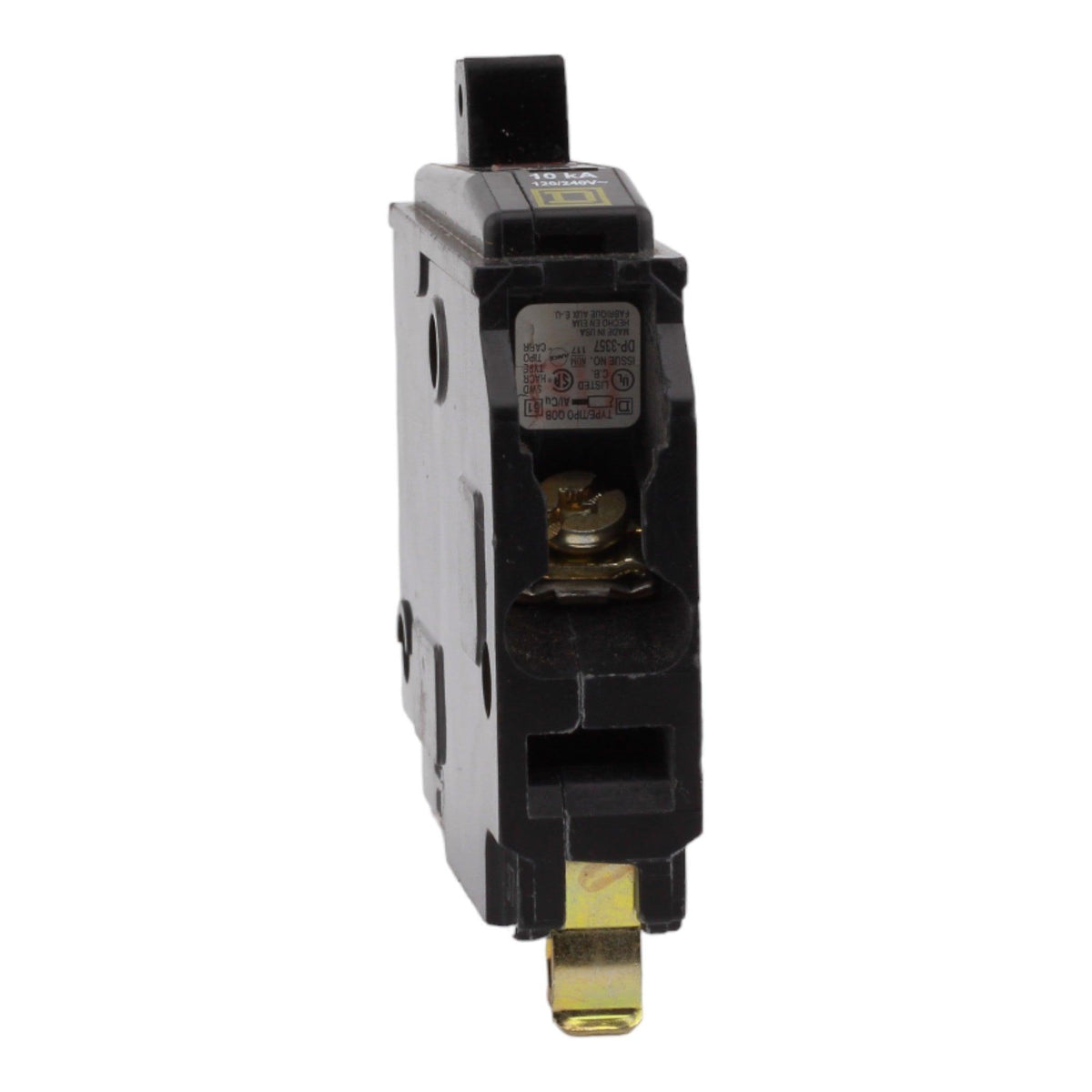 Square D QOB120 20 Amp Single Pole Circuit Breaker - 120 Volt, Bolt-On, UL Listed