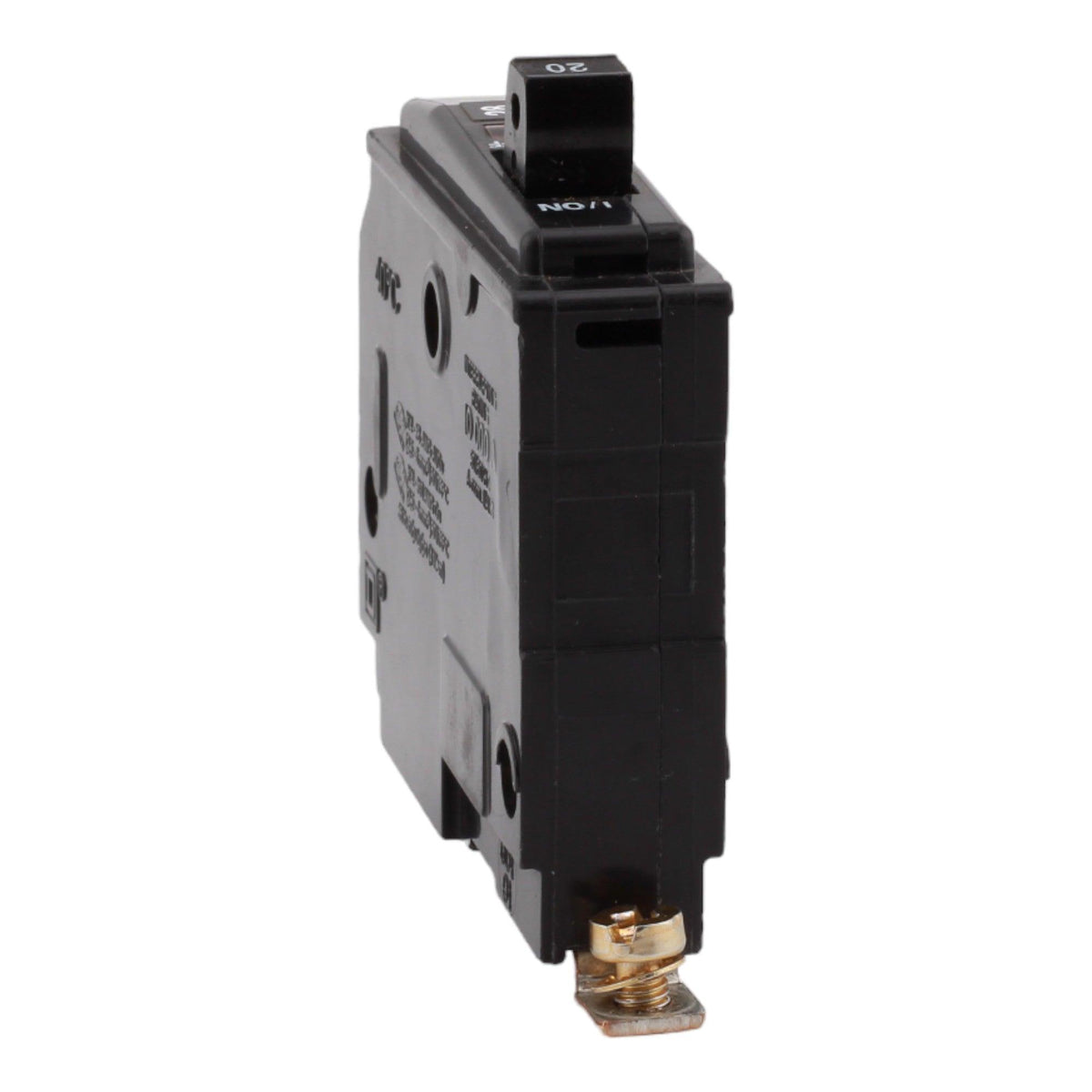 Square D QOB120 20 Amp Single Pole Circuit Breaker - 120 Volt, Bolt-On, UL Listed