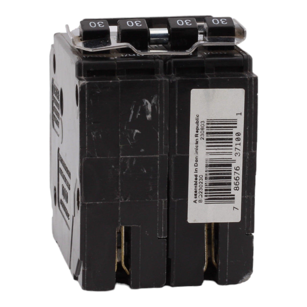 Eaton BQC230230 30 Amp Quad Circuit Breaker - Standard Trip, 120/240V, Plug-On, UL Listed