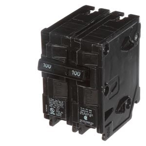 Siemens Q2100 100 Amps 120/240 Volts Double Pole Thermal Magnetic Circuit Breaker, Plug-In Mount