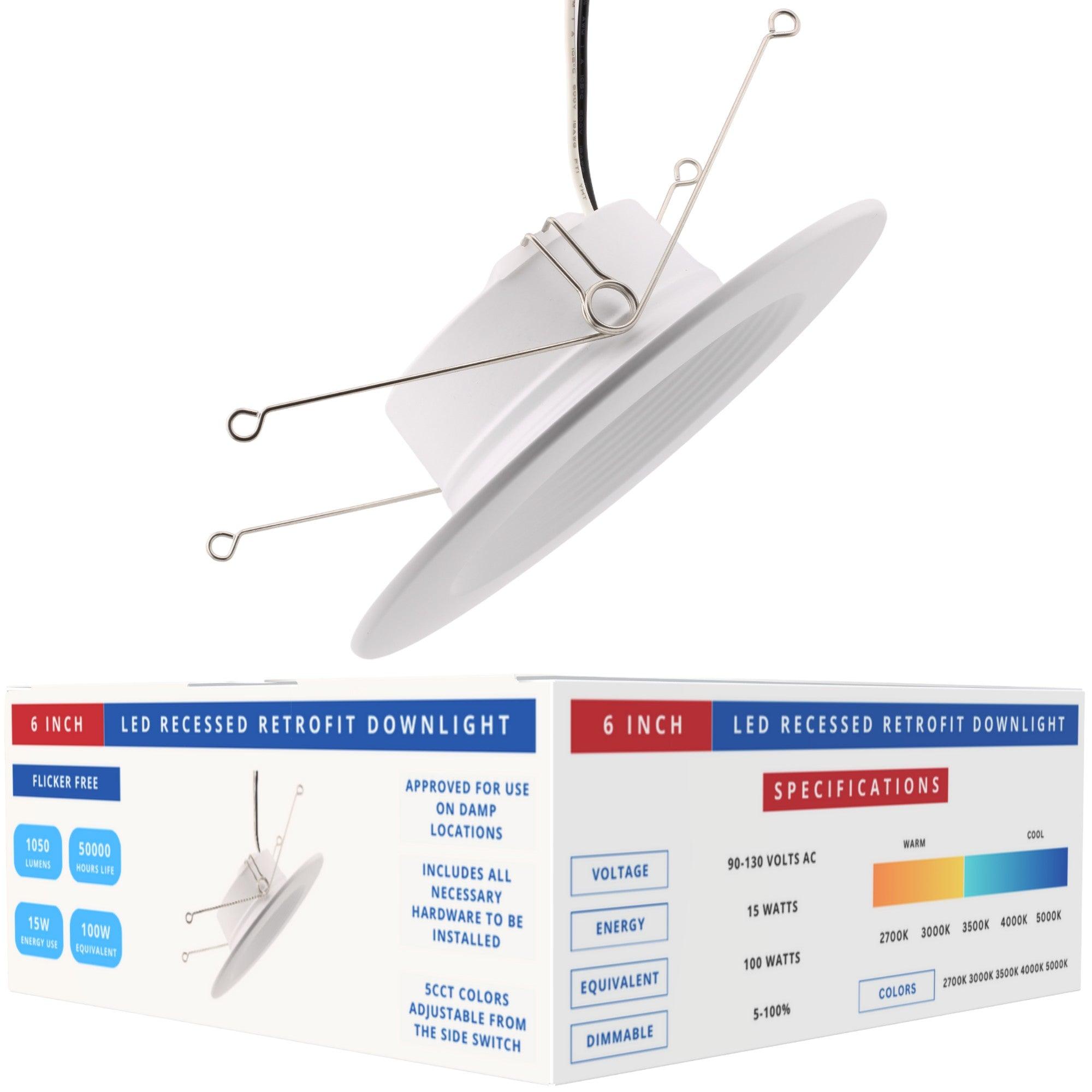 RES POWER RESRL6I5CCT LED Recessed Retrofit Light 1050 Lumens 5 CCT