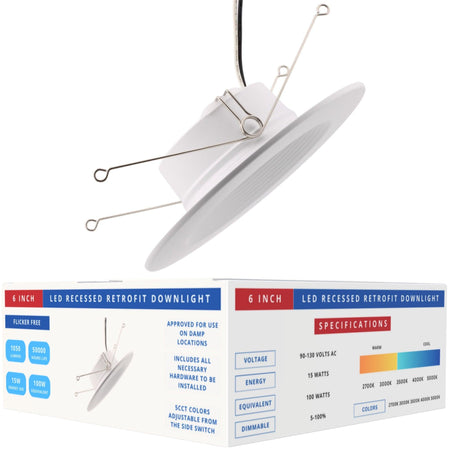 RES POWER RESRL6I5CCT LED Recessed Retrofit Light 1050 Lumens 5 CCT