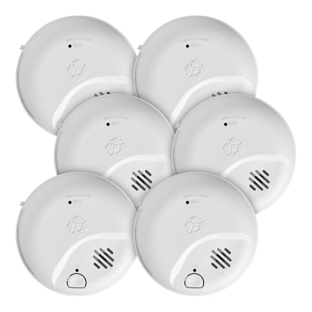 BRK SMICO105-AC-PACK-6 Hardwired Smoke and Carbon Monoxide Alarm 120V AC with Backup Battery