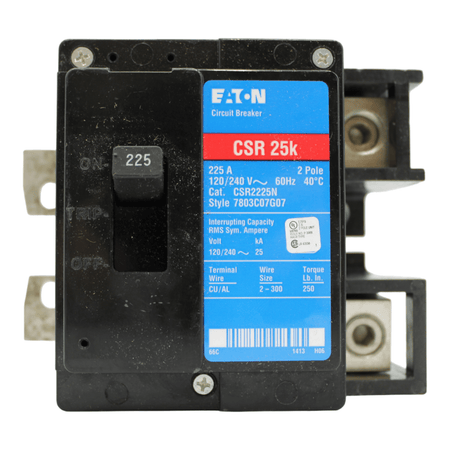 Eaton CH CSR2225N Main Breaker 225 Amps 240 Volts 2 Pole Bolt on UL Listed