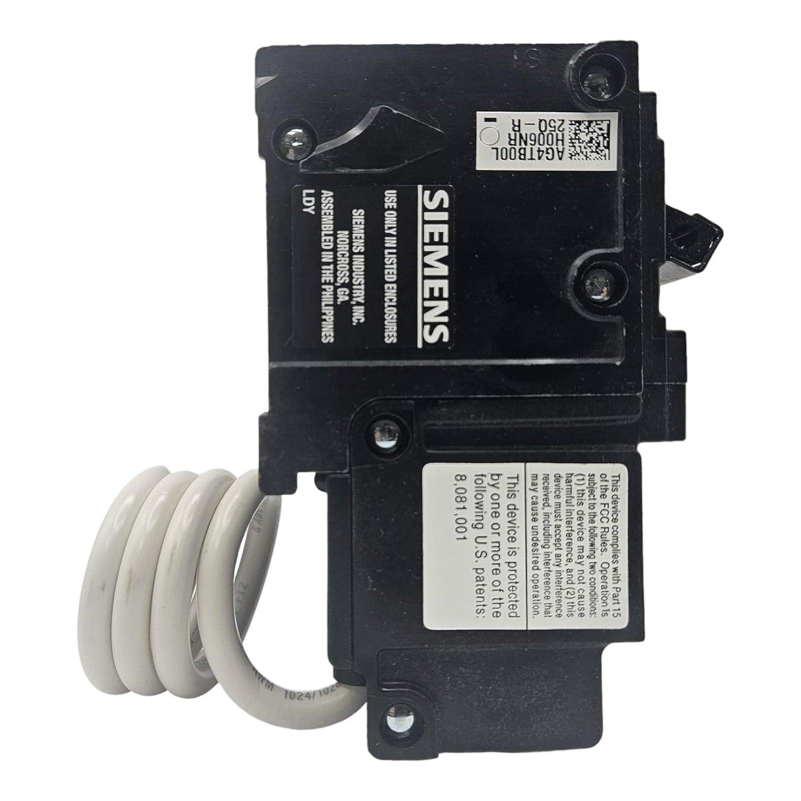 Siemens QF225A 25 Amp Double Pole 240V Pigtail-Neutral GFCI Ground Fault Circuit Breaker UL